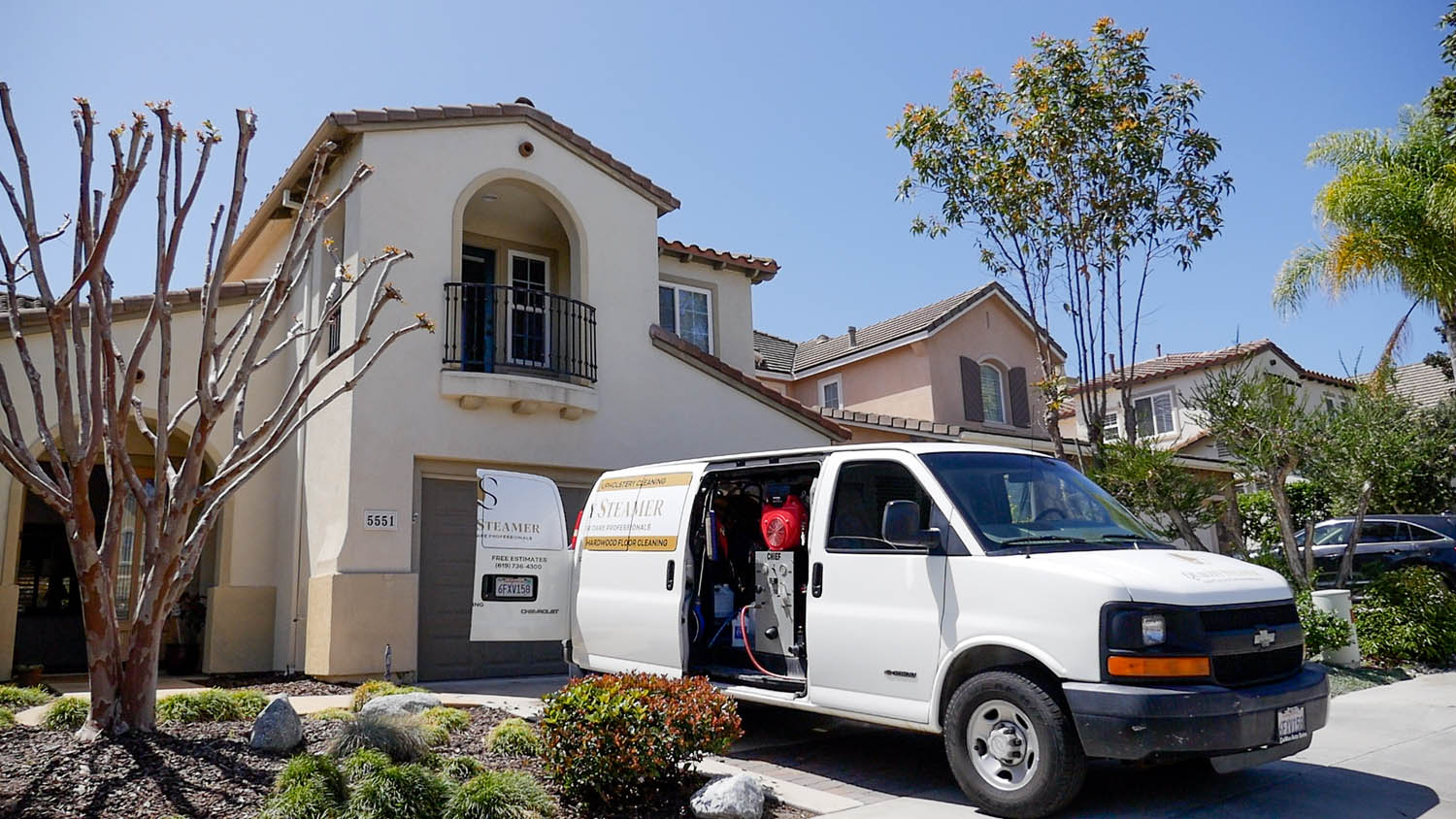 Professional carpet and upholstery cleaning in San Diego, California by Quality Steamer with high-powered equipment.